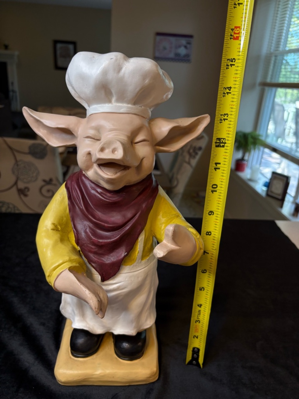 Decorative French Bistro Chef Pug Statue - Picture 9 of 11